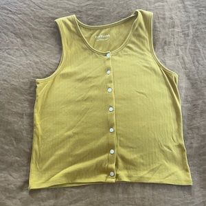 Everlane ribbed button tank